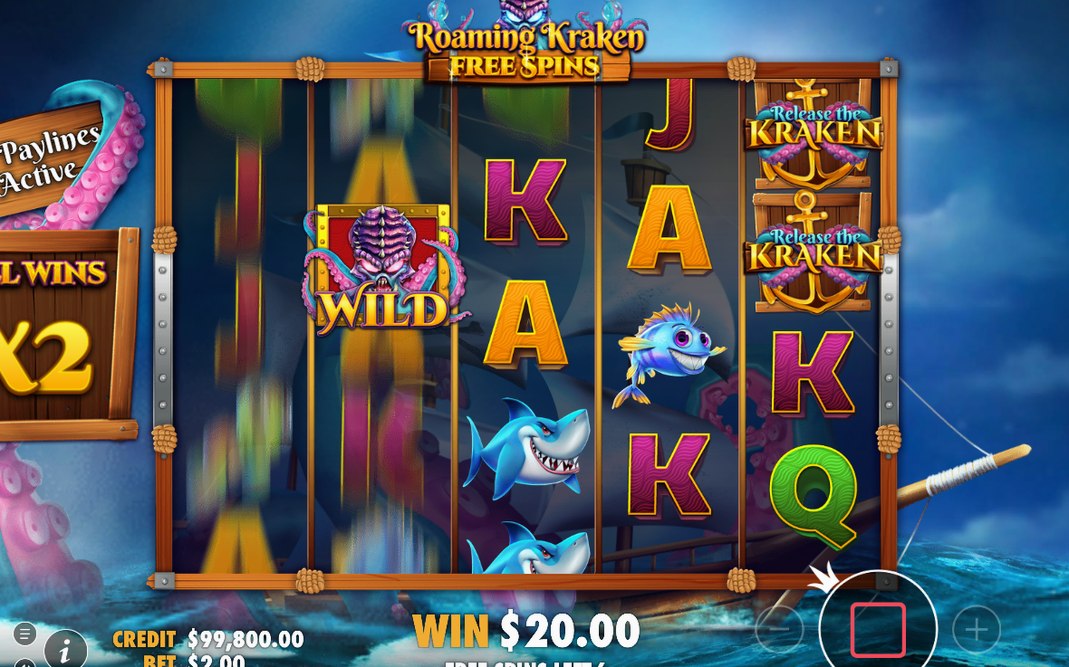 Roaming Kraken Free Spins med krypande vildhjul